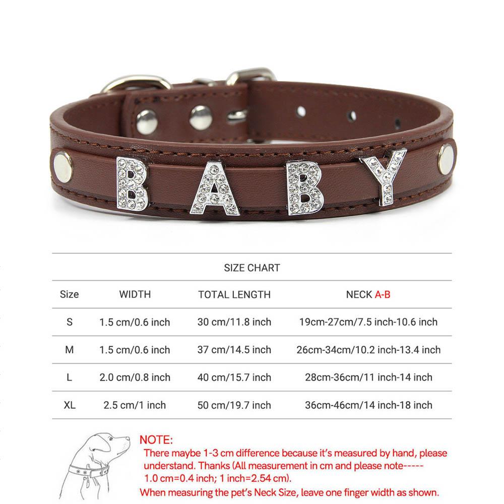Bling Rhinestone Puppy Dog Collars Personalized Small Dogs Cat Chihuahua Collar Custom Necklace Free Name Charms Pet Accessories