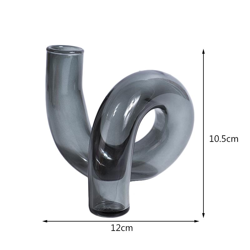 1pc Glass Vases Clear Flower Vase Candle Holders For Wedding Centerpieces Home Decoration Table Centerpieces Candlestick Holder