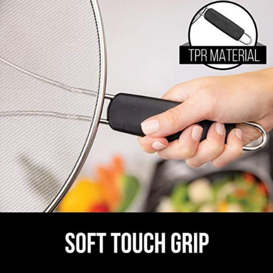 Oil-Proof Splatter Baffle Net Cover Protective Guard with Handle Kitchen Tool Sale Goods