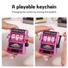 Lucky Charms Jackpot Keychain Creative Mini Fruit Machine Keychain Mini Casino Bag Charm Lucky Slot Machine Model Children's Toy