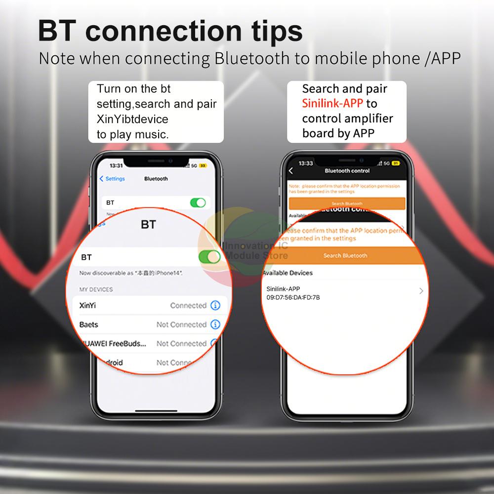 DC 9-24V XY-301W Mono 30W Bluetooth Digital Audio Amplifier Board TWS True Wireless Box Connection Stereo