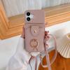 Crossbody Long Strap Ring Holder Card Slot Wallet Leather Case for iPhone 18 Pro Max 17 16 15 14 13 12 11 Shockproof Stand Cover