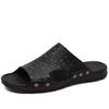 Plus Size Genuine Leather Men Slippers Fashion Fretwork Men Sandals Concise Sandalias Light 6 Colors Summer Footwear