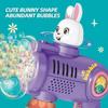 Easter Bunny Bubble Gun,Bunny Bubble Machine Portable Bubble Blower Party Gifts