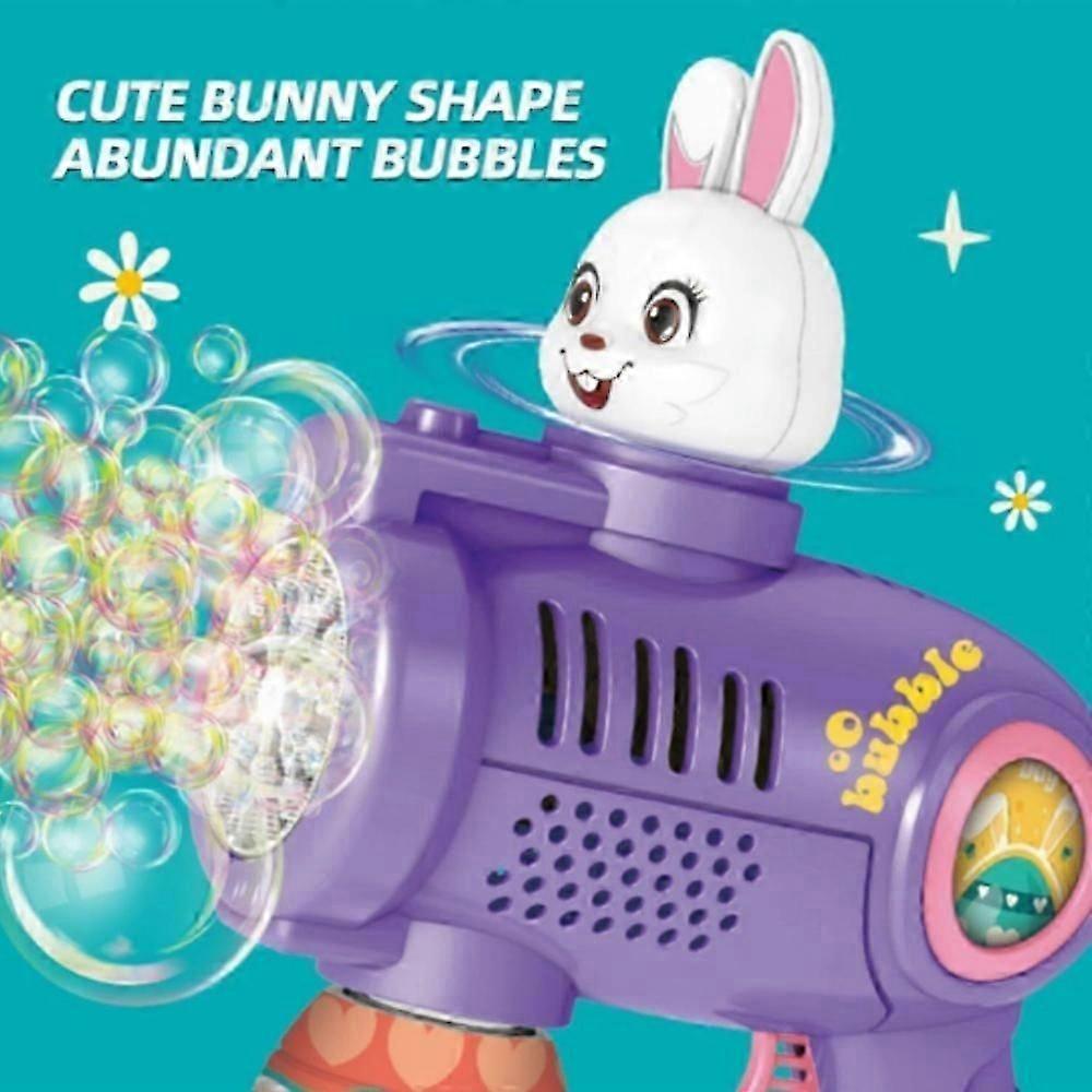 Easter Bunny Bubble Gun,Bunny Bubble Machine Portable Bubble Blower Party Gifts