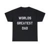 Worlds Greatest Dad Retro Graphic Tee Shirt, S-5XL