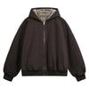 Unisex Reversible Hooded Puffer Jacket Winter Warm Thick Cotton Coat Men Women Teens