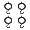 4pcs Wig Hangers Portable Black Wig Storage Racks Collapsible Wigs Hanging Display Stands