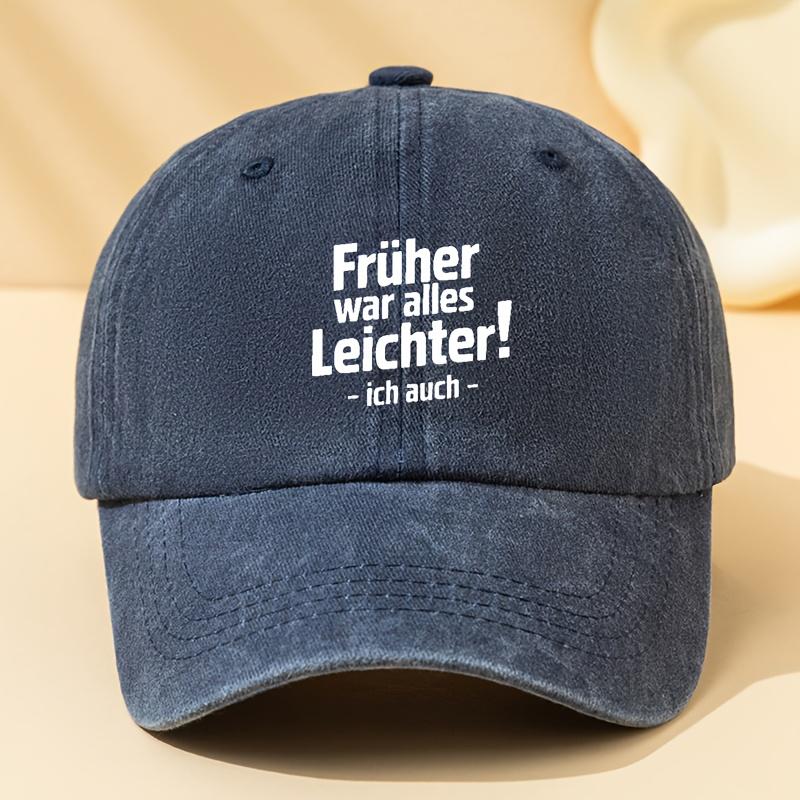 

Unisex Fashionable Letter Printed Baseball Cap Outdoor Lightweight Trucker Hat Casual темно-синий