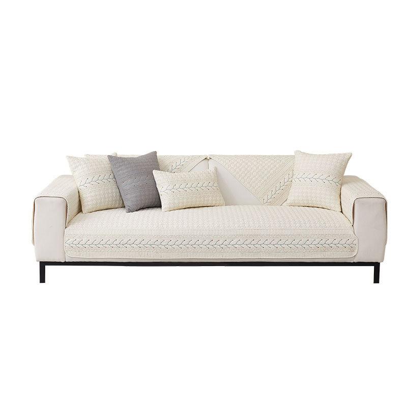 Small Fresh Style Sofa Cushion Four Seasons Universal Washed Cotton Simple Cover Back Towel Cover Cloth Non-Slip Cushion