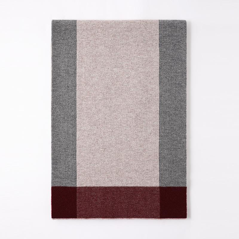 Winter New Men's Pure Wool Thickened Warm Autumn and Winter Suitable for Business Simple Versatile Travel Scarf Tide