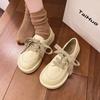 Retro British Style 2024 New Thick Soled Soft Soled Ugly and Cute Casual Shoes with Breathable Design, Niche Boken Women's Shoes