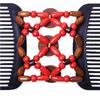 Fashion Women Elasticity Hairpin Beads Double Comb Clip Hair Device Stretchy Magic Comb