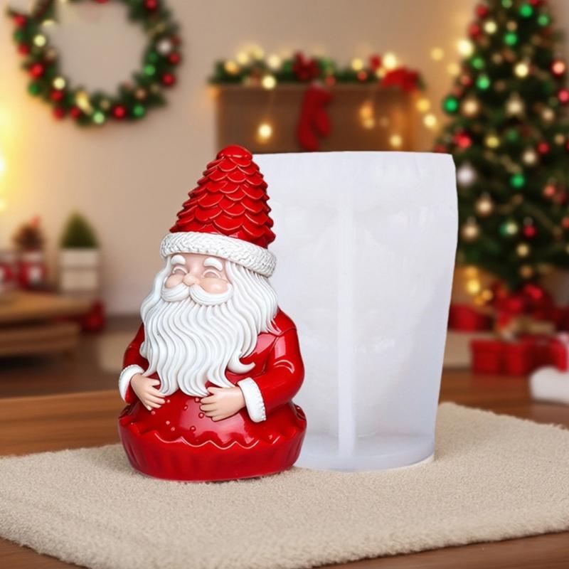 Santa Clause Silicone Mold Christmas Theme Candle Silicone Mould For Epoxy Resin Craft Handmade Candle Soap Chocolate