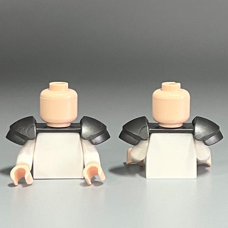 

Совместимо с 37641 Minifigures Medieval Series Double Shoulder Armor Deep Silver Gray Gold Parts Home Accessories Diy