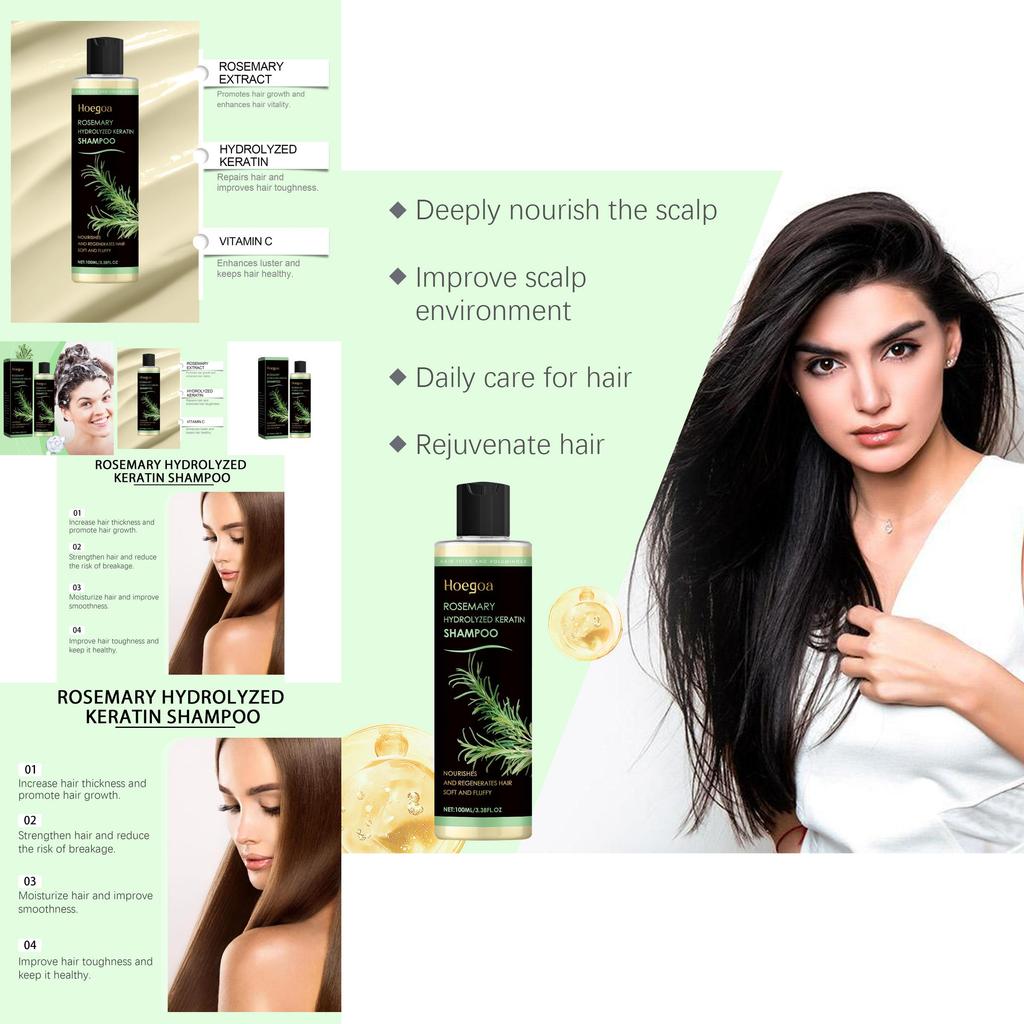 Hoegoa Rosemary Thickening Shampoo Nourishing Hydrating Control For Oily Hair 100ml