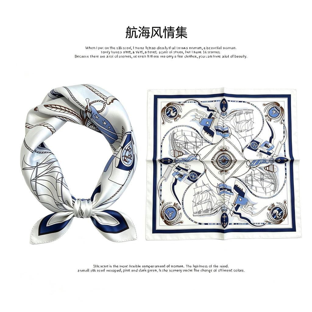 [111 Mulberry Silk] Spring and Autumn Versatile Colorful Scarf Small Scarf Silk Scarf 11cm Small Square Scarf Women