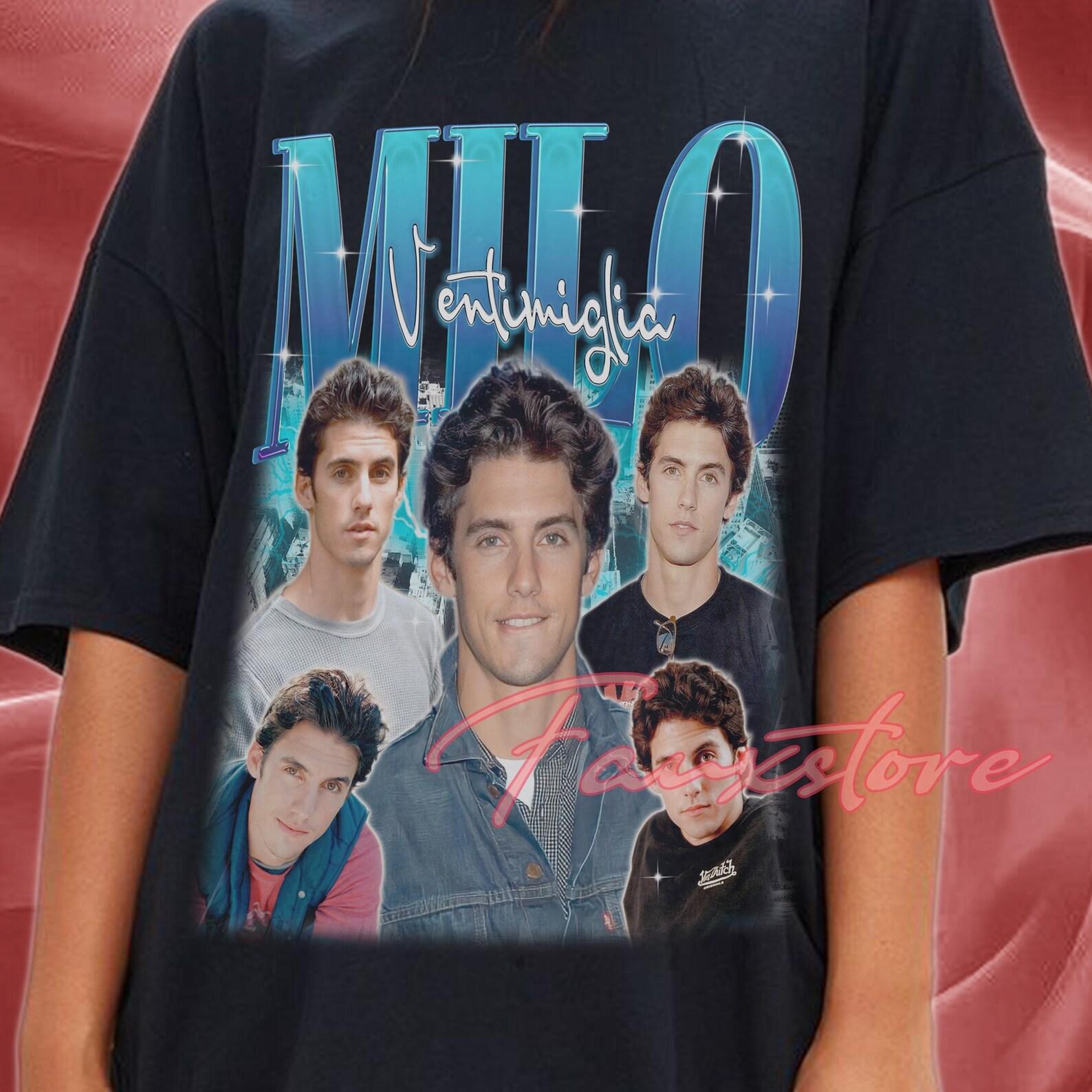 Milo Ventimiglia Collage Graphic T-Shirt – 100% Cotton Comfort Tee XL