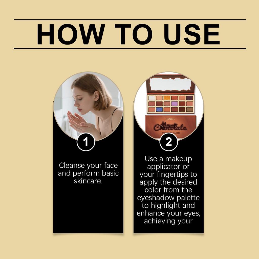 Chocolate Eyeshadow Palette Matte Shimmer Neutral Brown Tones Makeup Palette Highly Pigmented Daily Wear Makeup Cool Tones