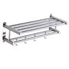 Punch-Free Towel Rack with Hooks 60cm