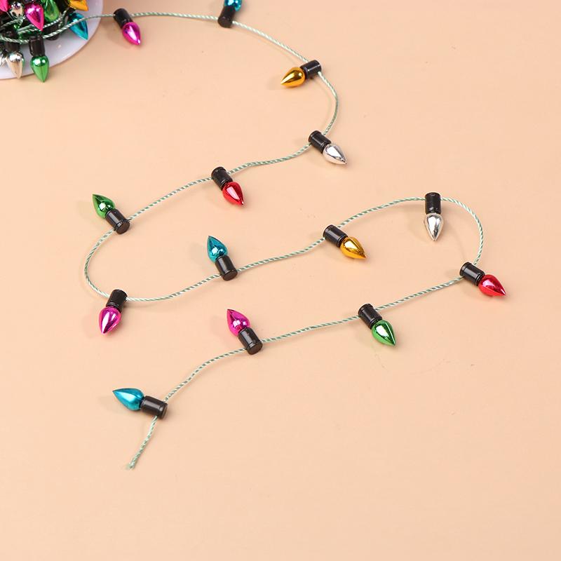 5M/Roll Christmas Garland Colorful Bulbs String Xmas Tree New Year Gift Diy Dollhouse Ornaments Party Supplies Not Led