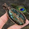Tibetan Turquoise Handmade Copper Wire Wrap Jewelry Pendant 3.39 G9g39