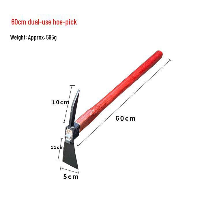 Wooden Handle Garden Hoe for Weeding, Digging, and Planting Vegetables & Flowers