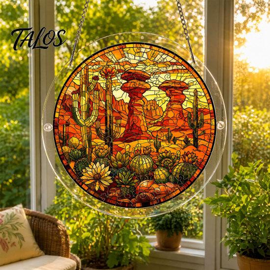 Puzzle Gift for Adults Acrylic Suncatcher, Artistic Window Hanging Ornament, 7.48 Inch Sun Satisfying Weekend Project Catcher Decoration, Ideal