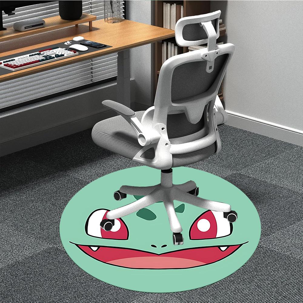 

1pc Bulbasaur, Pokémon Chair Carpet for Office, Indoor Non-Slip Polyester Fiber Carpet, Machine Washable, Durable Construction yy251205120 80cm by 80cm
