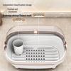 Nordic Foldable Wall-Mounted Aluminum Kitchen Dish Drying Rack with Lid