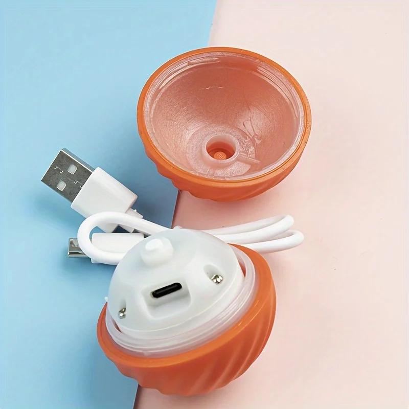 Um brinquedo de mastigar durável para cães que rola automaticamente, brinquedo para ranger os dentes de animais de estimação, brinquedo de bola de salto de gravidade e um acessório interativo para cães