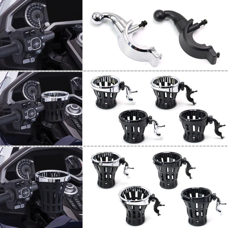 Gold Wing Motorcycle Passenger Water Bottle Drinking Drink Cup Mesh Basket Holder Bracket For Honda Goldwing GL 1800 GL1800 F6B