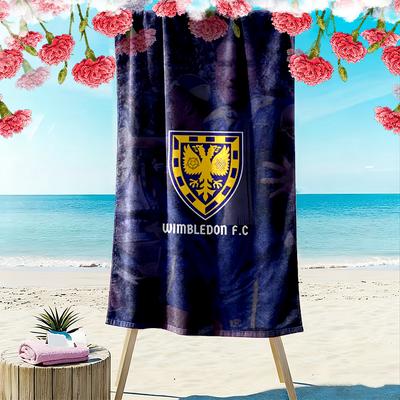 AFC Wimbledon Print Beach Towel, Large Soft Quick Dry Towel for Beach Camping Swimming