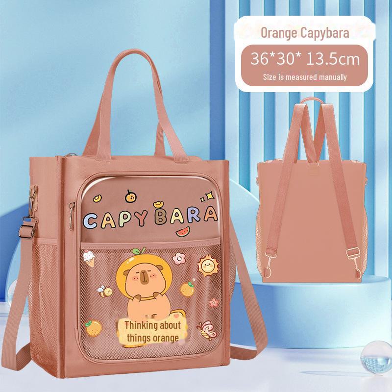 

Сумка-мессенджер з полотна для репетиторства для хлопчиків початкової школи - зручна для книг, документів та художнього приладдя Heart desire помаранчевий