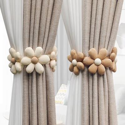 Flower Shape Curtain Tieback Elastic Band Curtain Rope Holders Window Curtain Buckles  Kids Room