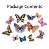Butterfly Wall Stickers Office Living Room 12pcs Mirror Set Background