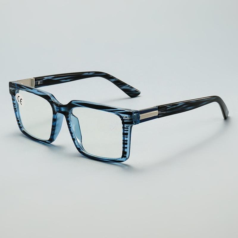Trendige Unisex Retro Große Quadratische Rahmen Lesebrille Anti Blaulicht Hohe Definition Komfort Lesebrille +1,0 Bis +4,0