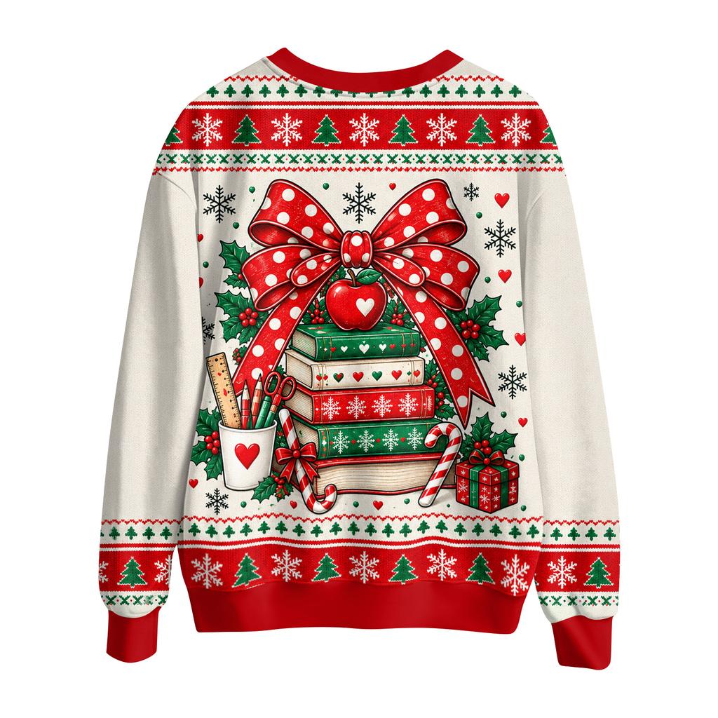 Women's Halloween Graphic Long Sleeve Crewneck Top, Casual Fashion Shirt for Fall