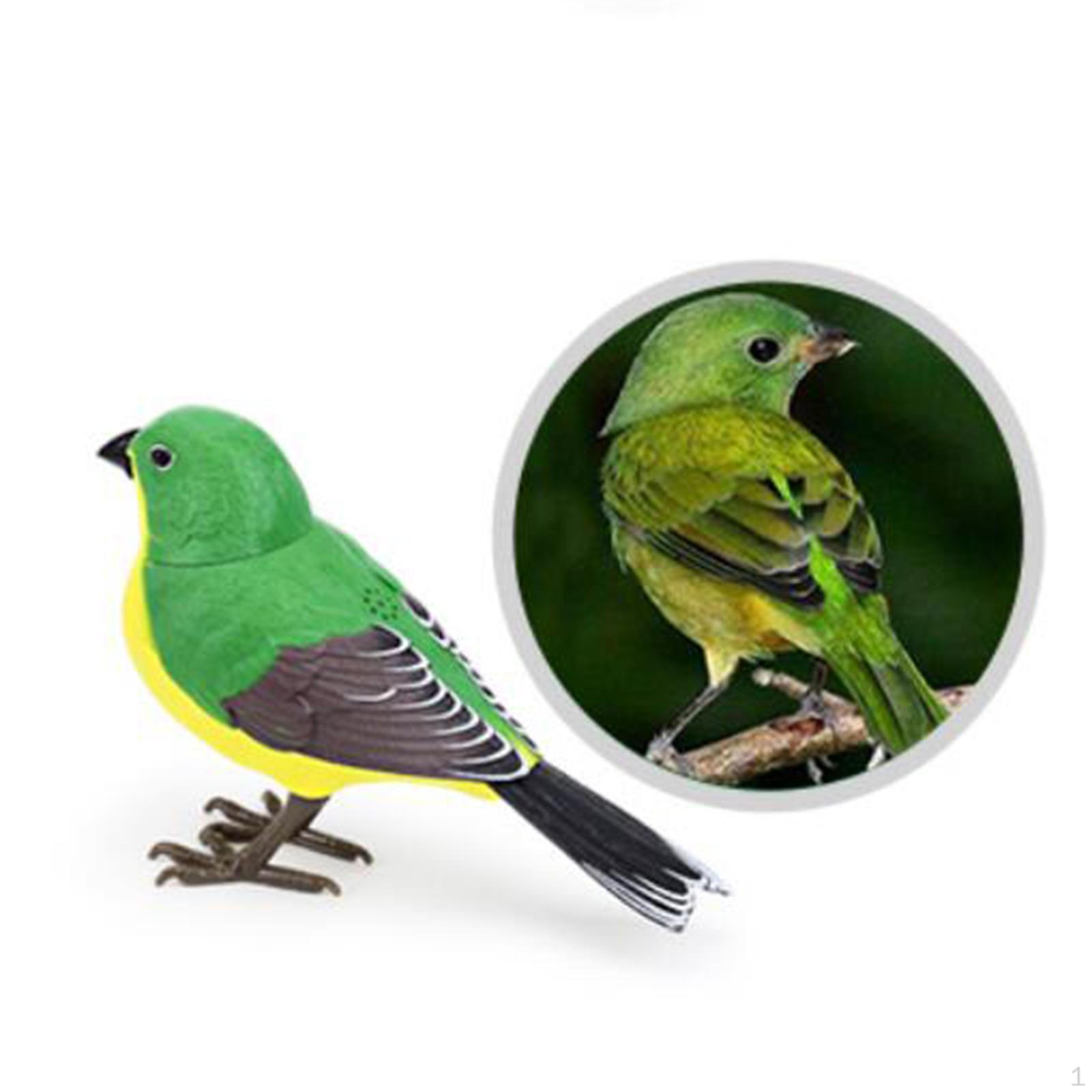 

Электрическая поющая и щебечущая птица, декор для дома, фигурка, игрушка для детей Green