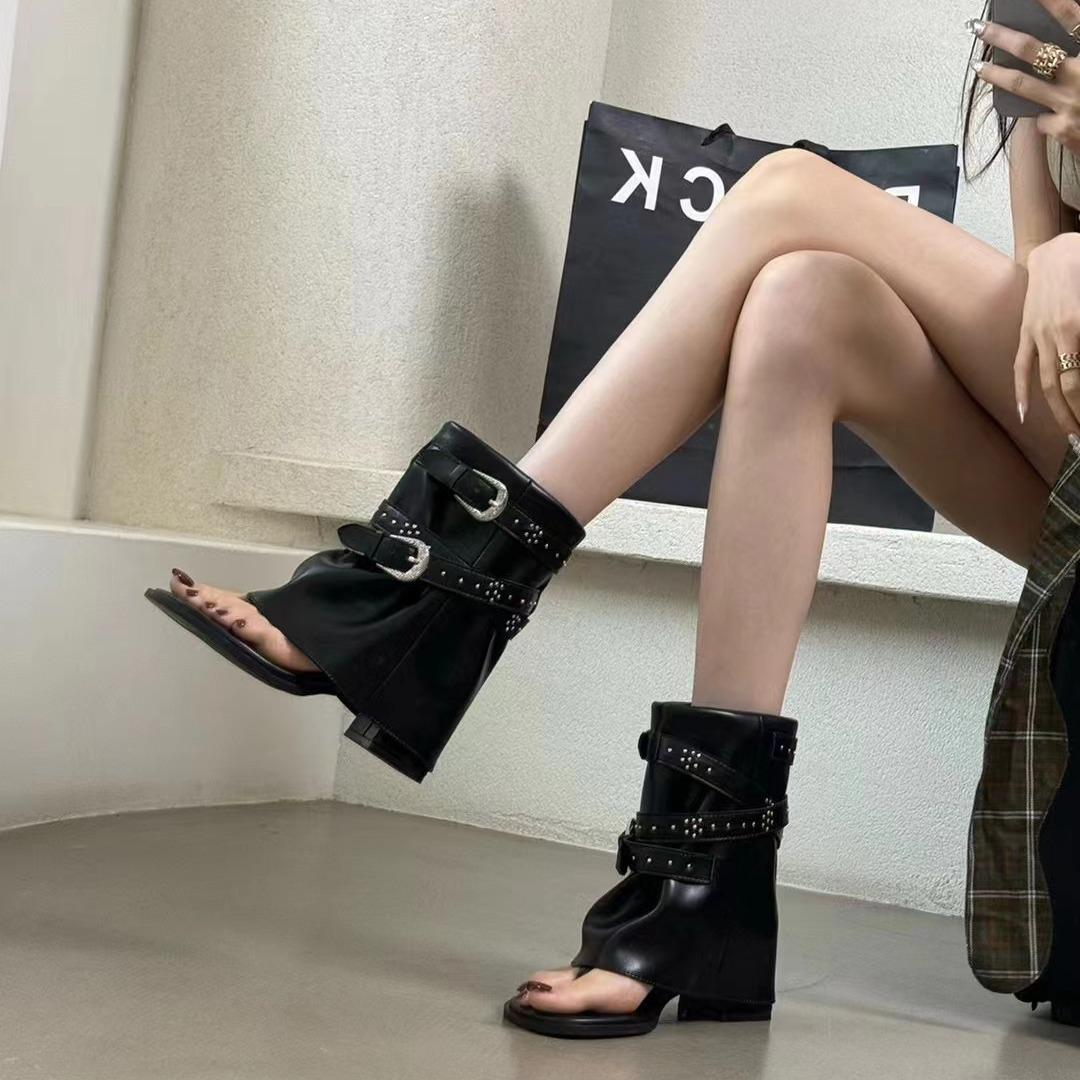 

Ботильоны на толстом каблуке «елочка», женские новые ретро ботинки-трубы с пряжкой и ремешком, для крутых уличных красоток 40 хаки