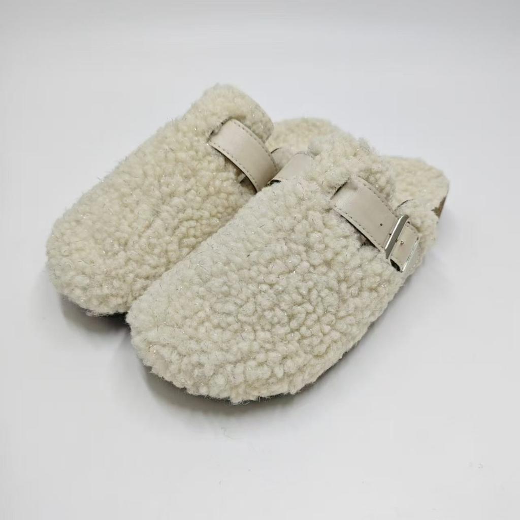 Ladies, Suede Shoes, Fluffy Slippers, Birkent Shoes, Outerwear Shoes, Toe Shoes, Slippers, Warm Shoes