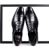 Fashion Men Dress Shoes Leather Luxury Groom Wedding Shoes Square Toe Gentlemen Black Brown Zapatos Para Hombre