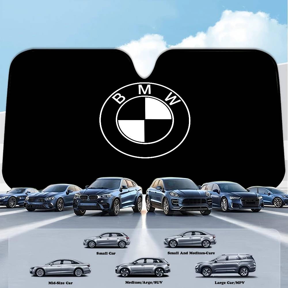 BBKG7 Luxury Sport Car B-BMWs Car Windshield Foldable Sun Shade Cover Block Reflector Portable Breathable Anti UV Protector Screen