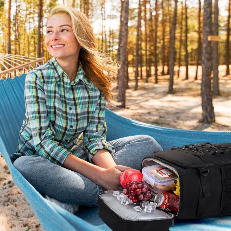 Durable Picnics Chiller Bag With Thick Insulation Leakproof Construction Ergonomic Backpack For Hiking And Camping