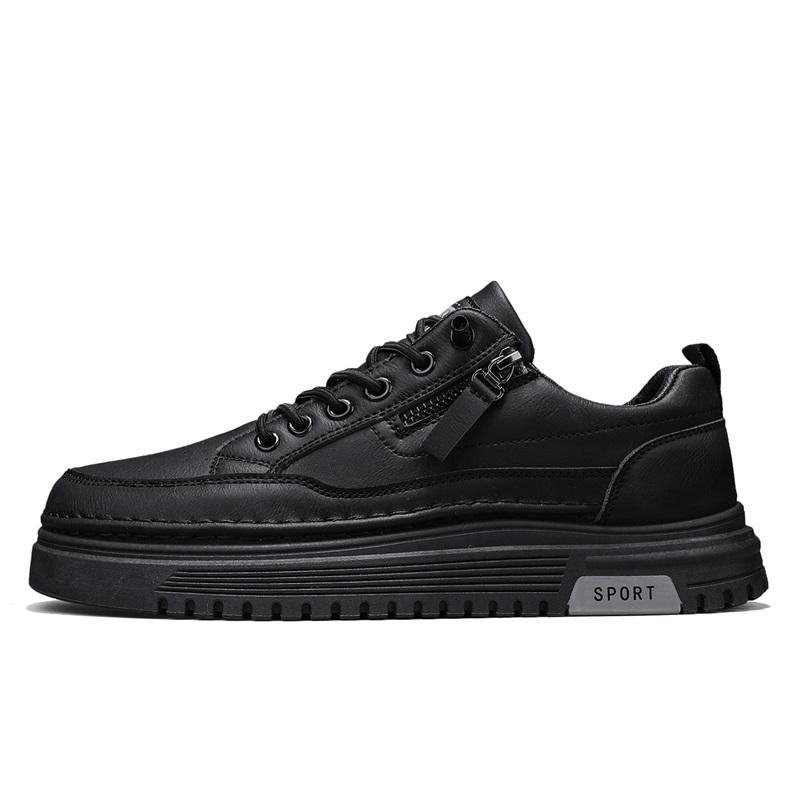 Men'S Thick Sole Casual Shoes Spring New Breathable Soft-Sole Anti-Slip Outdoor Walking Shoes White Flat Shoes Sports Board Shoe