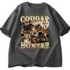 Cougar Hunter Fun Pattern Tshirt Summer Mens Womens Casual Cotton Fashion Harajuku Tshirt Mens Tshirt Street Wear Y2K