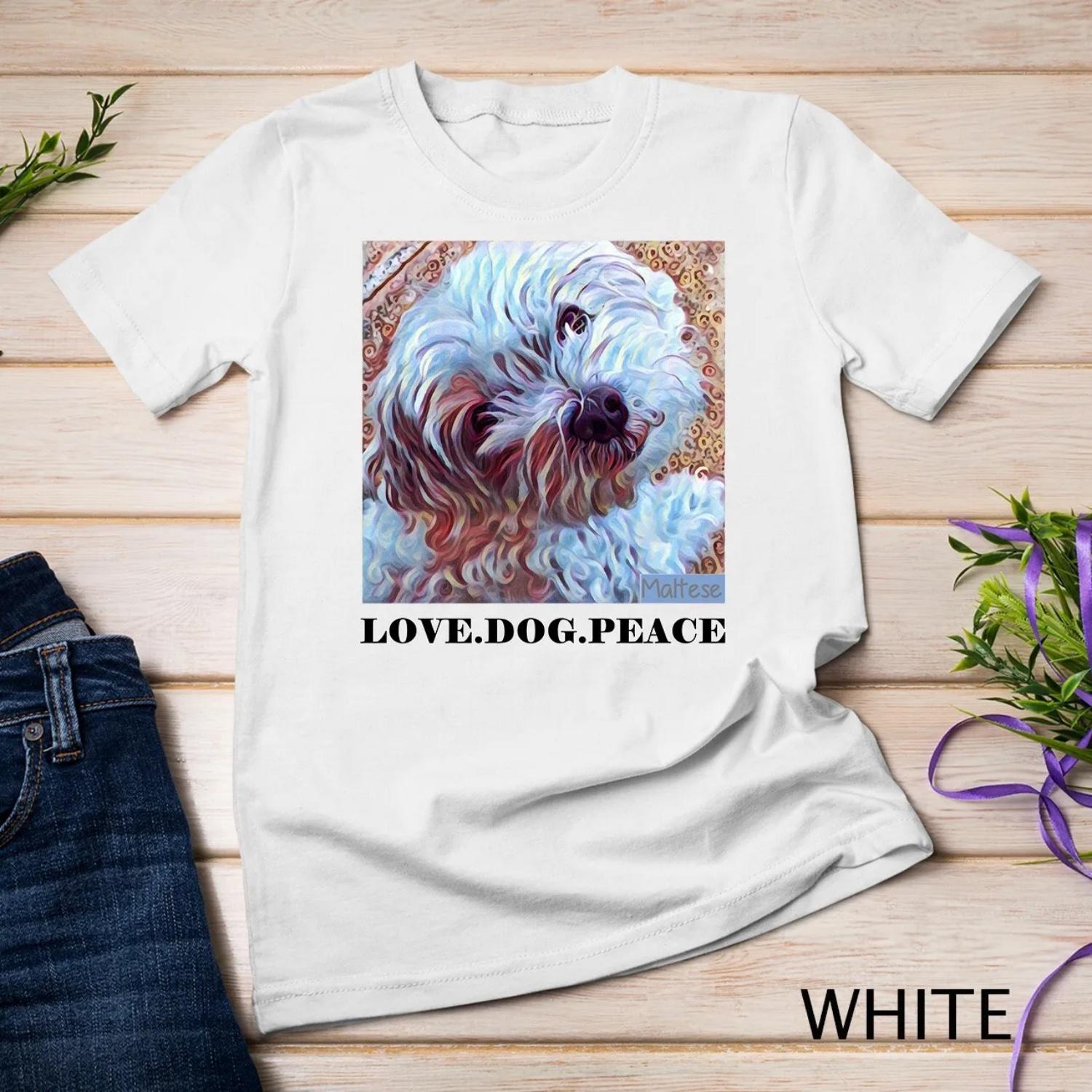 Cute Maltese Dog T shirt XXXXXL белый