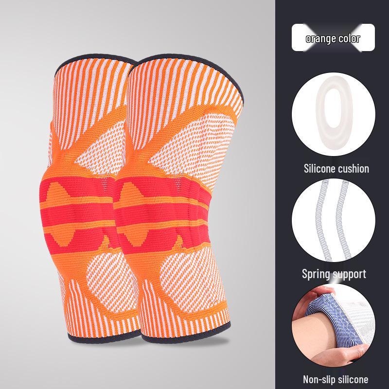 Breathable Knitted Silicone Knee Pads for Outdoor Sports: Running, Basketball, Cycling