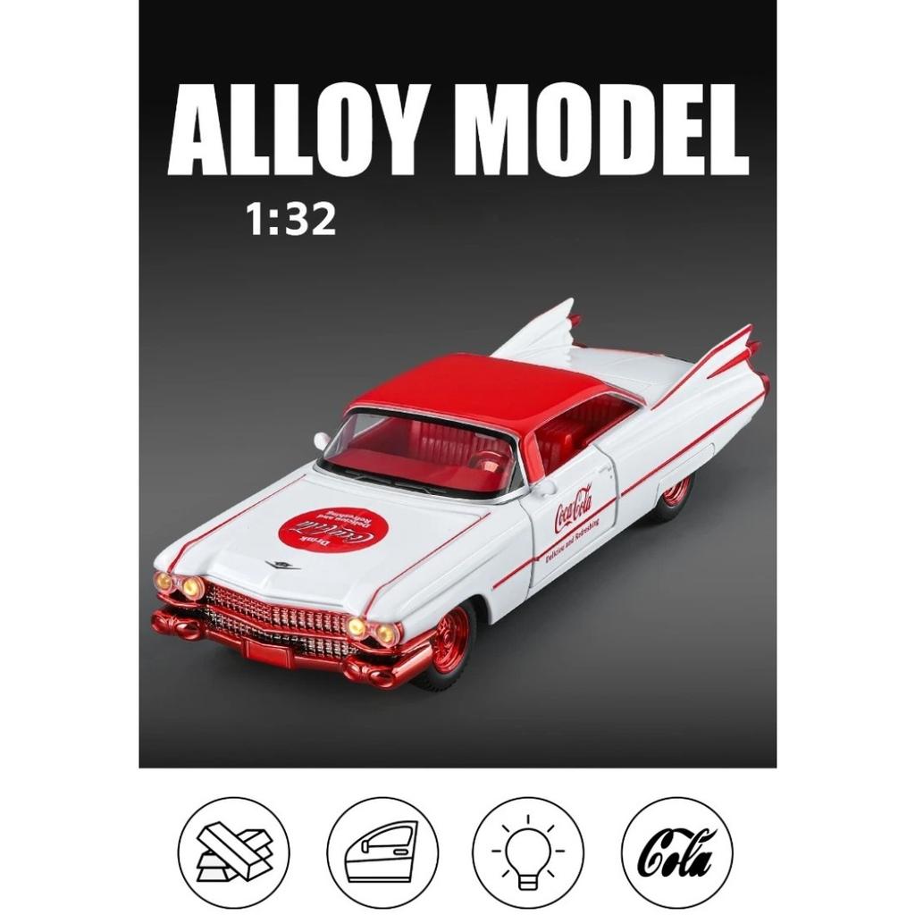 Simulation 1/32 1961 Cadillacs Series 62 Convertible Alloy Car Model Sound Light Children Metal Toy Vehicle Miniature Voiture