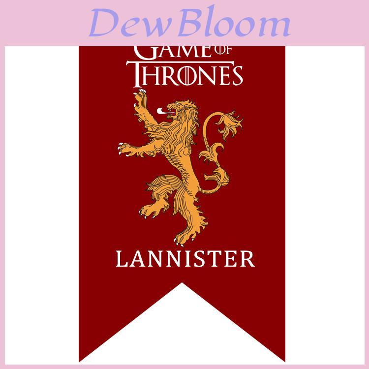Stendardo Bandiera Game Of Thrones in Tessuto Poliestere per Decorazione Stanza a Tema